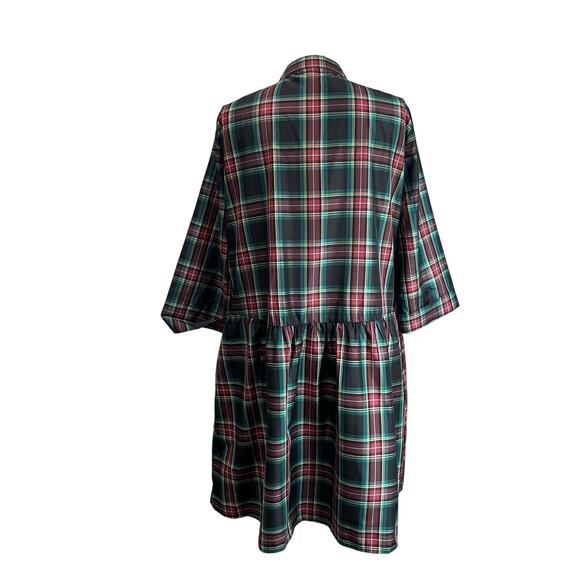 Tuckernuck Tartan Plaid Mini Dress Holiday Party Christmas Winter Shirt Dress XL - Picture 3 of 10